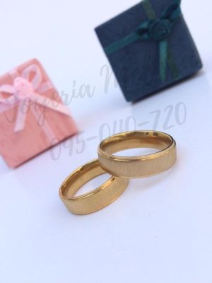 Alianzas Cinceladas Acero Logueadas (6) anillos para promesa compromiso bodas matrimonio acero