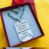 Cadena Con Chapita Personalizada chapita personalizada para papá con grabado laser a eleccion