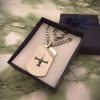 Cadena Con Chapita Personalizada (3) cadena con chapita militar personalizada con grabación laser Uruguay