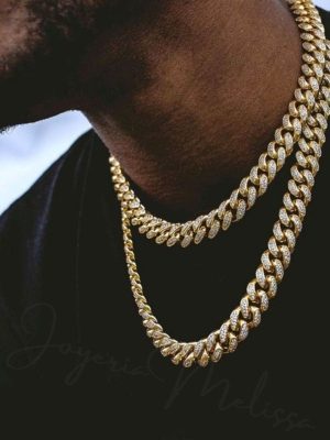 Cadenas Cubanas Dorada Logueadas (5) cadenas cubanas chapadas urbanas regalos hombres masculinos joyas y accesorios Uruguay