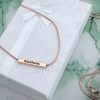 Gargantilla Barra Rosa Gold Logueadas (1) cadenas y collares en acero para mujer fina delicada acero con nombres