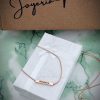 Gargantilla Barra Rosa Gold Logueadas cadenita para regalar con nombre grabado personalizado uruguay montevideo
