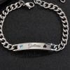 Pulsera Personalizada Zirconia Logueadas pulseritas y manillas con grabado de nombre frases fechas y más montevideo