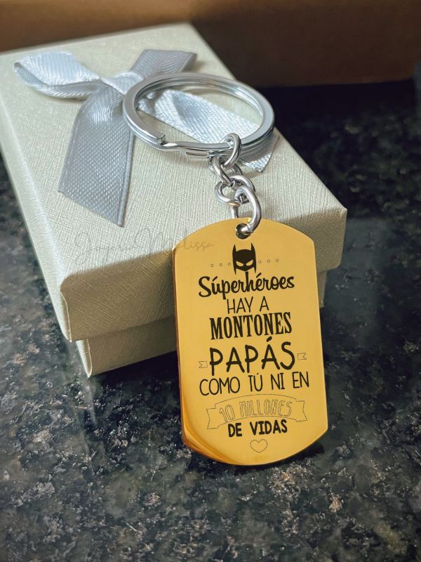 Regalos personalizados en uruguay llavero dorado futolero papá dia de los padres frases